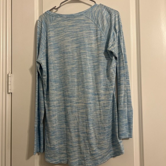 Champion Elite Blue/White Womens Round Neck Long Sleeve Shirt Size Large - Picture 2 of 5